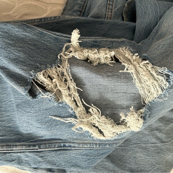 Abercrombie & Fitch Light Blue 90s Straight Ultra High Rise Jeans Size 34 (18) - Picture 11 of 12